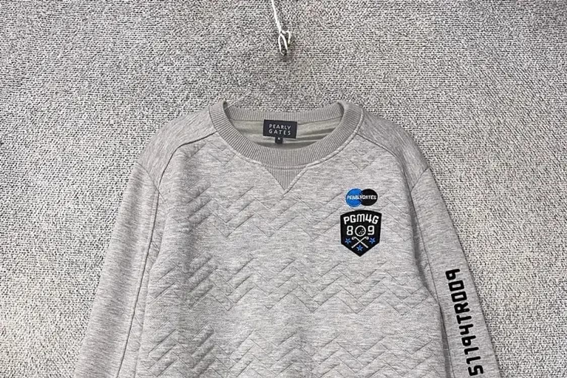 파리게이츠 프린팅 라이트 그레이 골프 맨투맨 100 상품이미지3