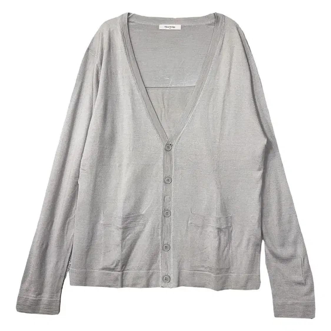 마인드브릿지 라이트 그레이 캐주얼 니트 가디건 105 상품이미지1