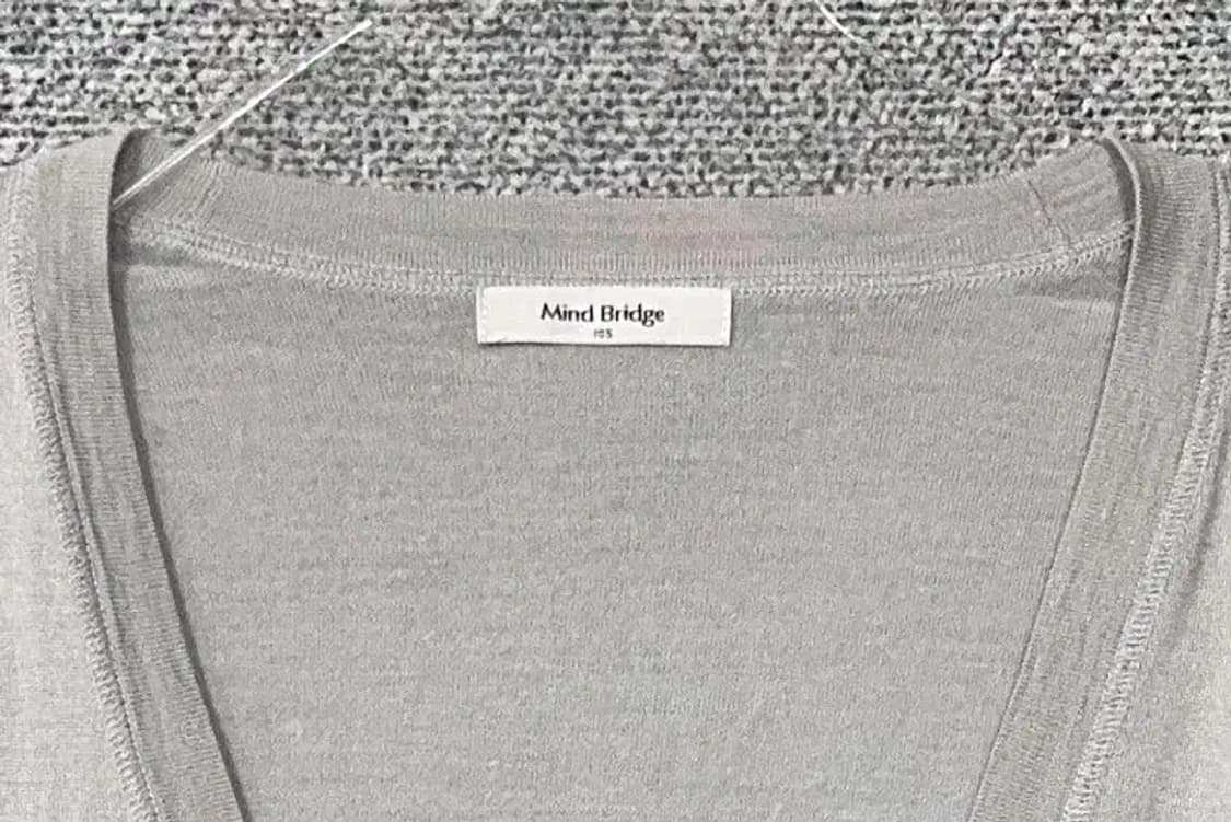 마인드브릿지 라이트 그레이 캐주얼 니트 가디건 105 상품이미지5