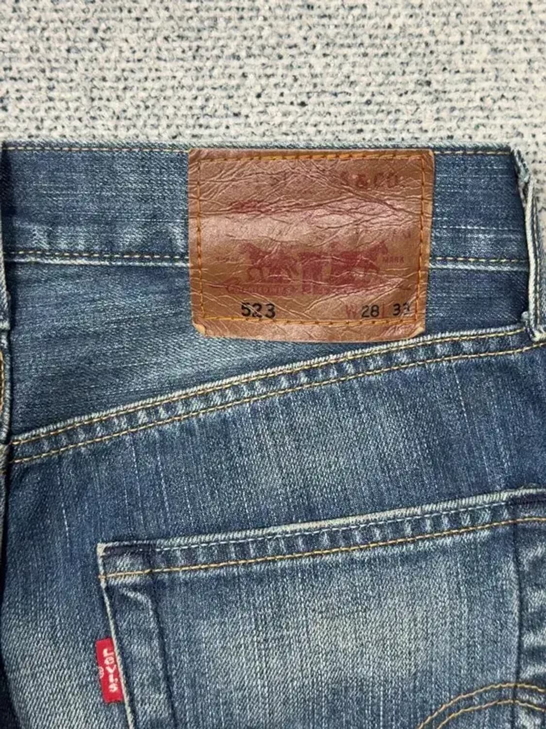 리바이스 523 워싱 일자핏 빈티지 청바지 W 28 L 32 상품이미지7