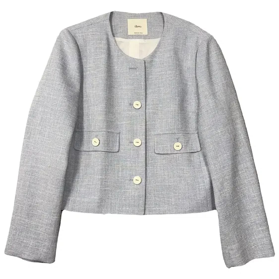 로엠 라이트 블루 트위드 자켓 L 상품이미지1