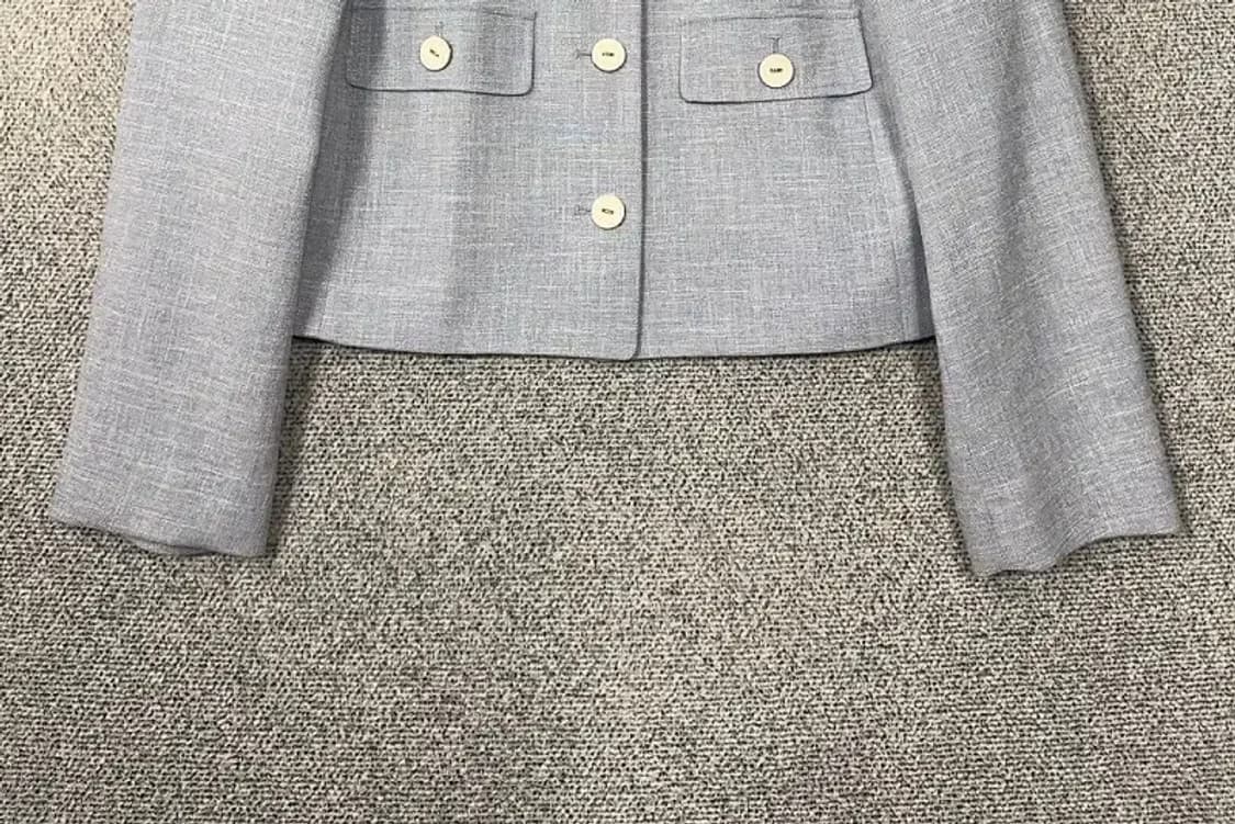 로엠 라이트 블루 트위드 자켓 L 상품이미지4