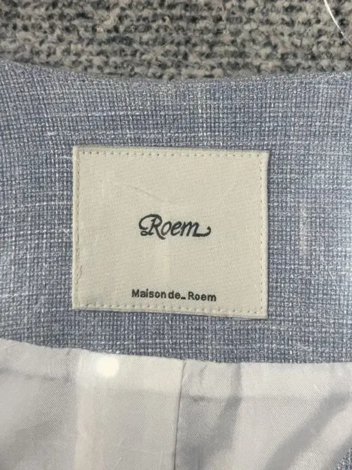 로엠 라이트 블루 트위드 자켓 L 상품이미지6