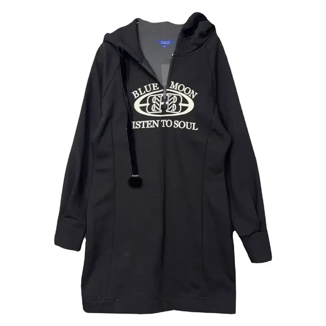 [새상품]에고이스트 프린팅 블랙 후드 원피스 L 상품이미지1