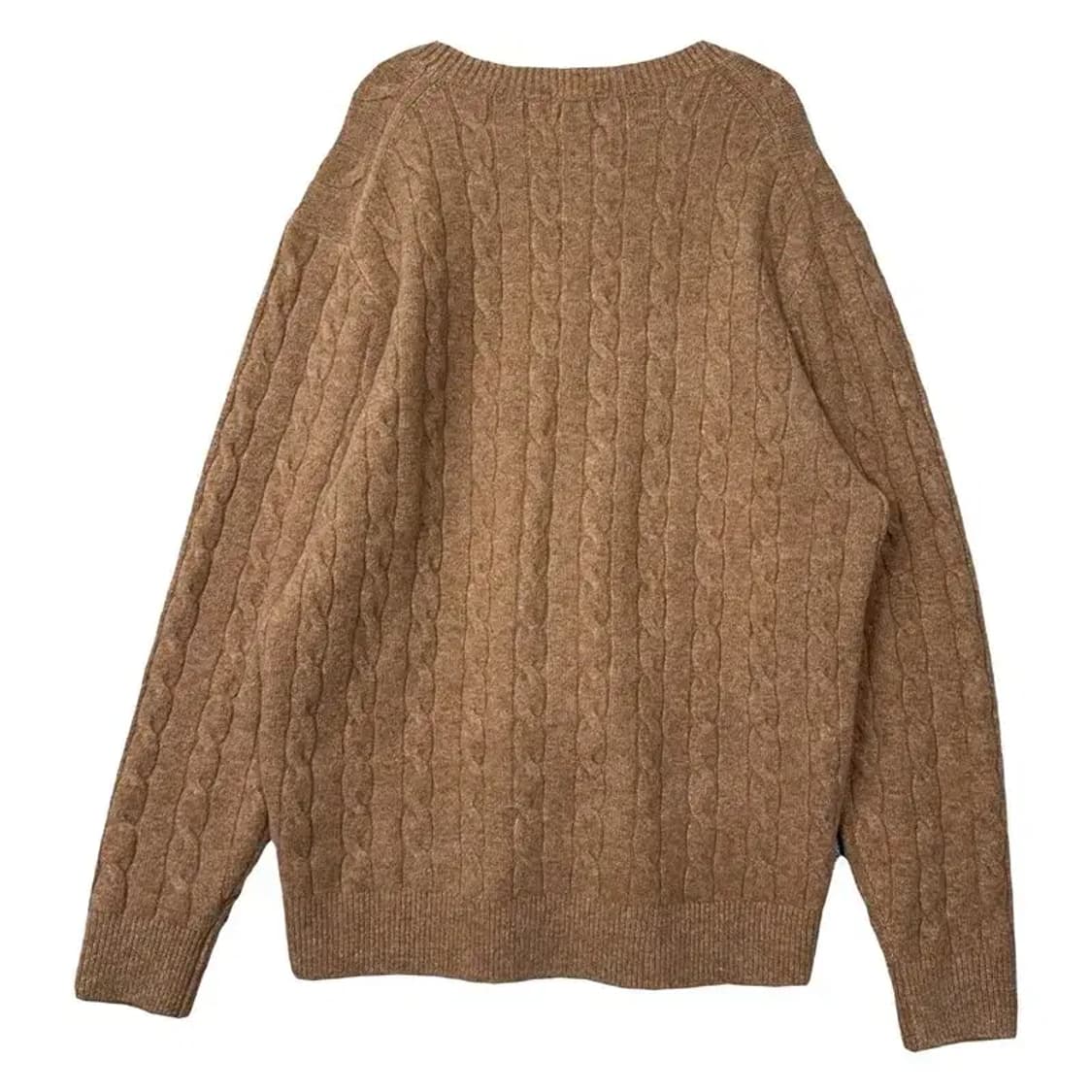 유니클로 브라운 케이블 니트 XL 상품이미지2