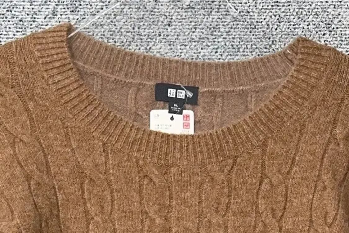 유니클로 브라운 케이블 니트 XL 상품이미지5
