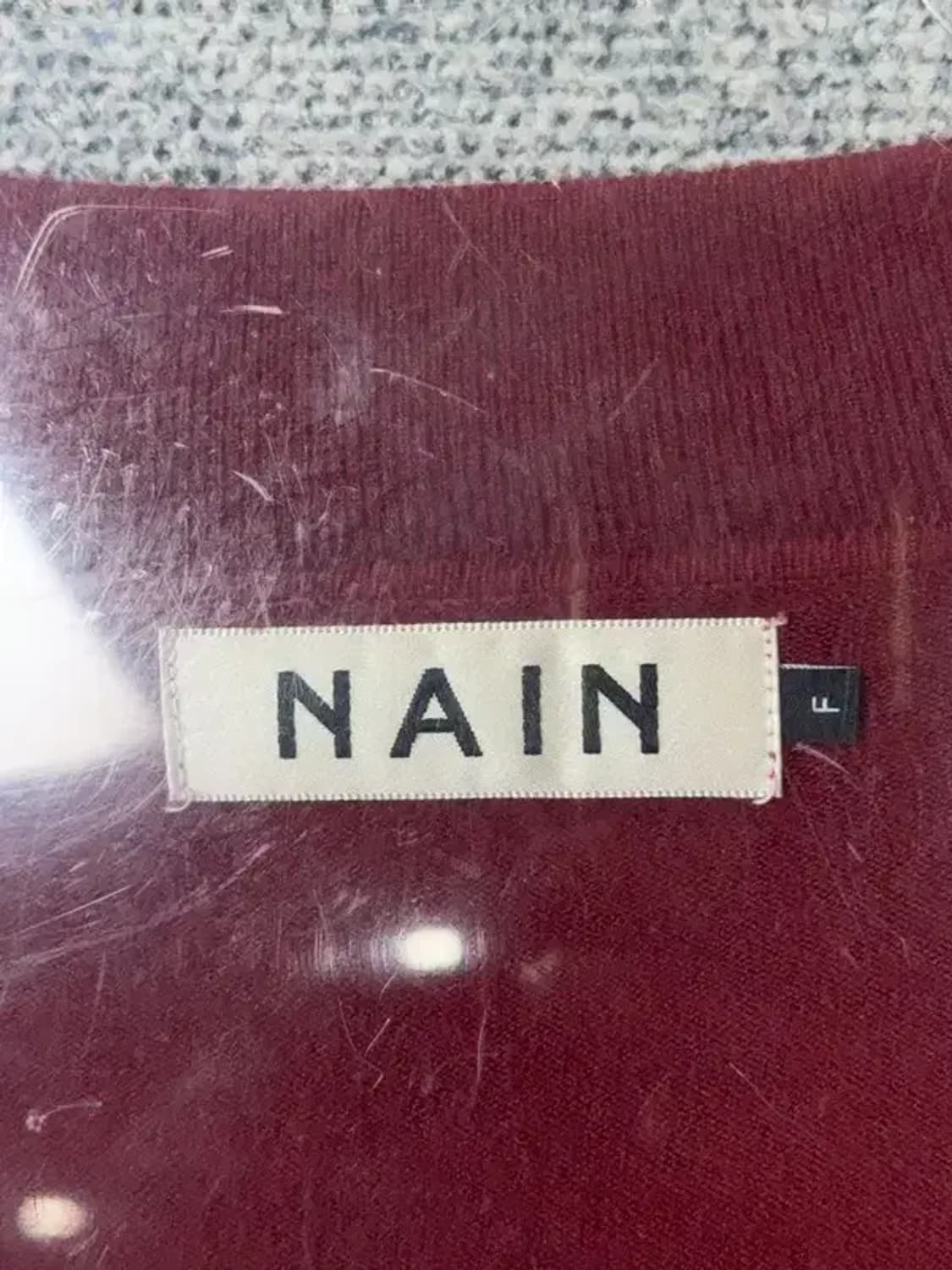 나인 버건디 니트 가디건 F 상품이미지5