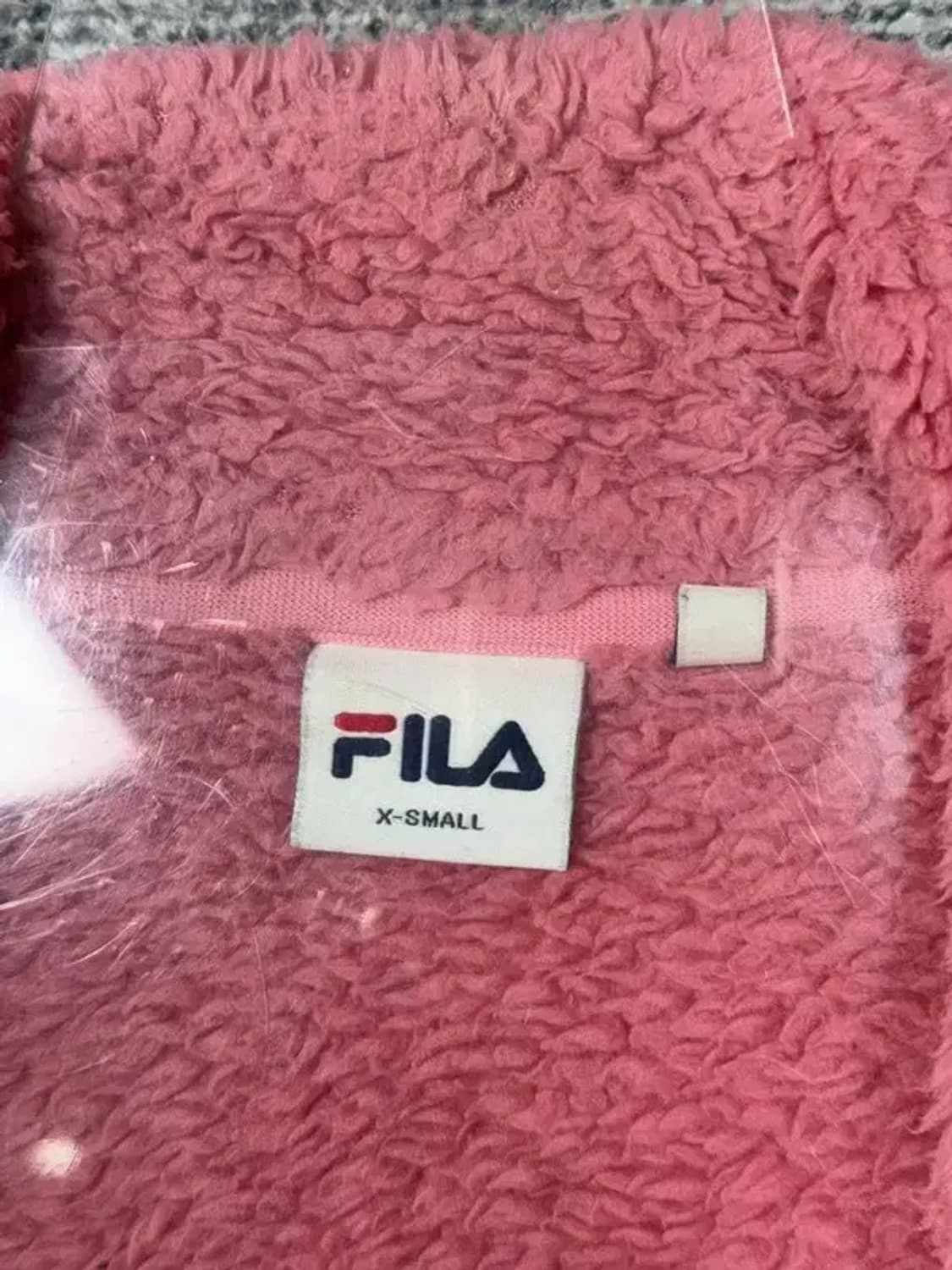 휠라 핑크 뽀글이 후리스 집업 X-SMALL 상품이미지7