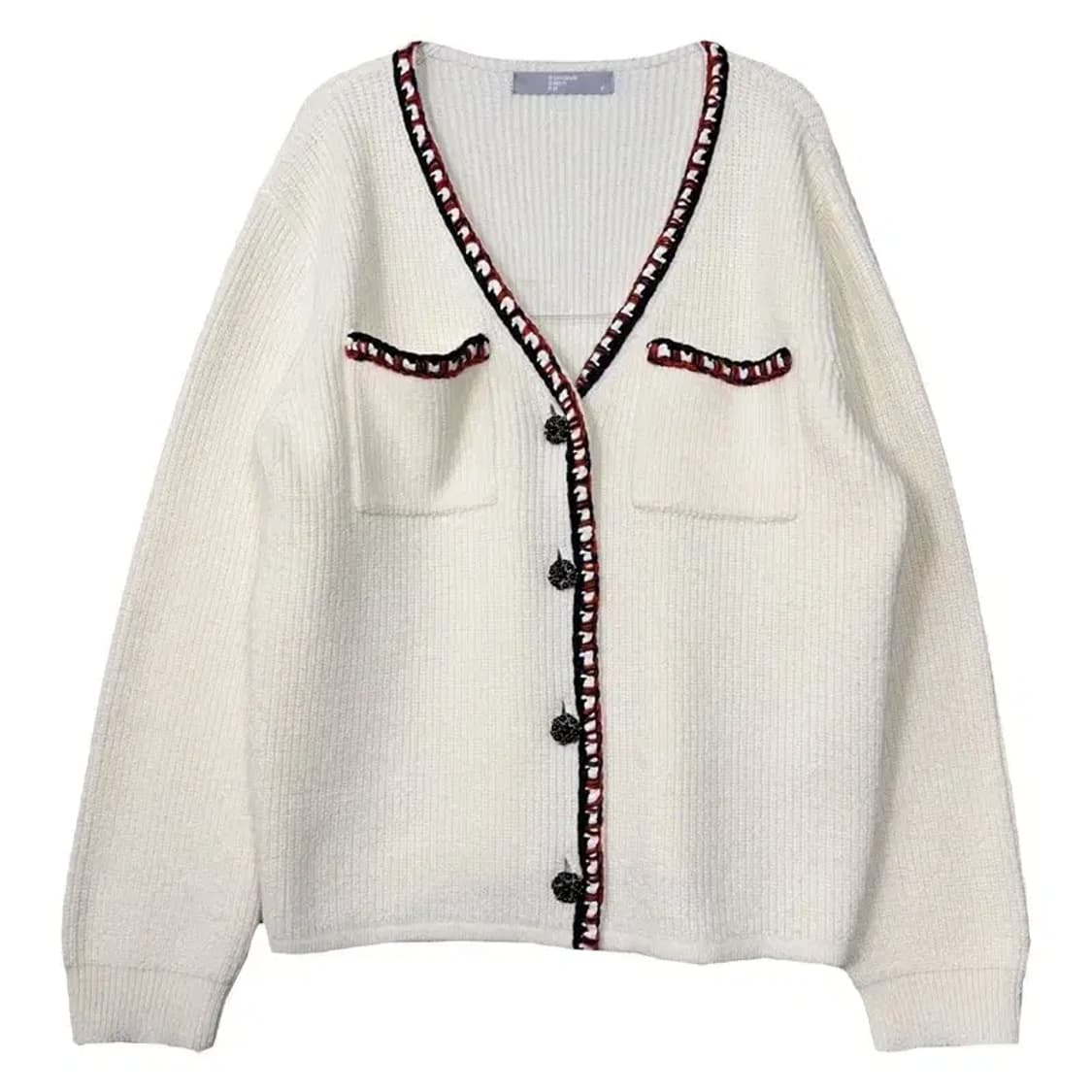 에잇세컨즈 크림 트위드 니트 가디건 F 상품이미지1