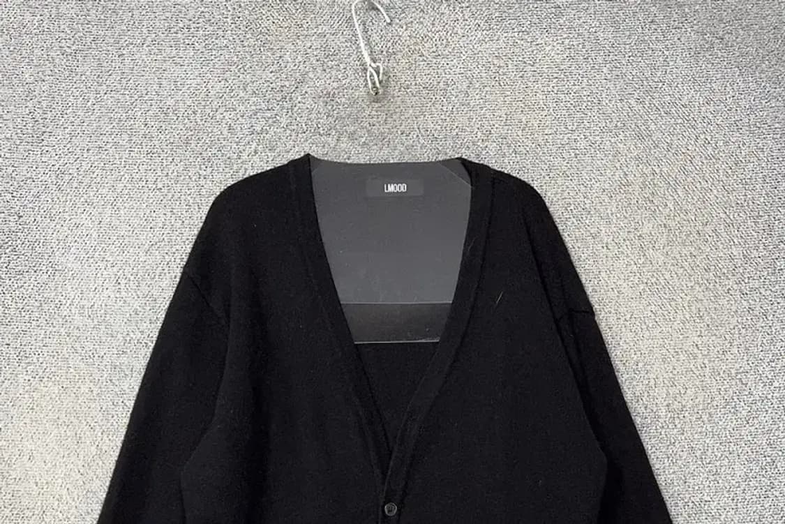엘무드 블랙 울 니트 가디건 46 상품이미지3