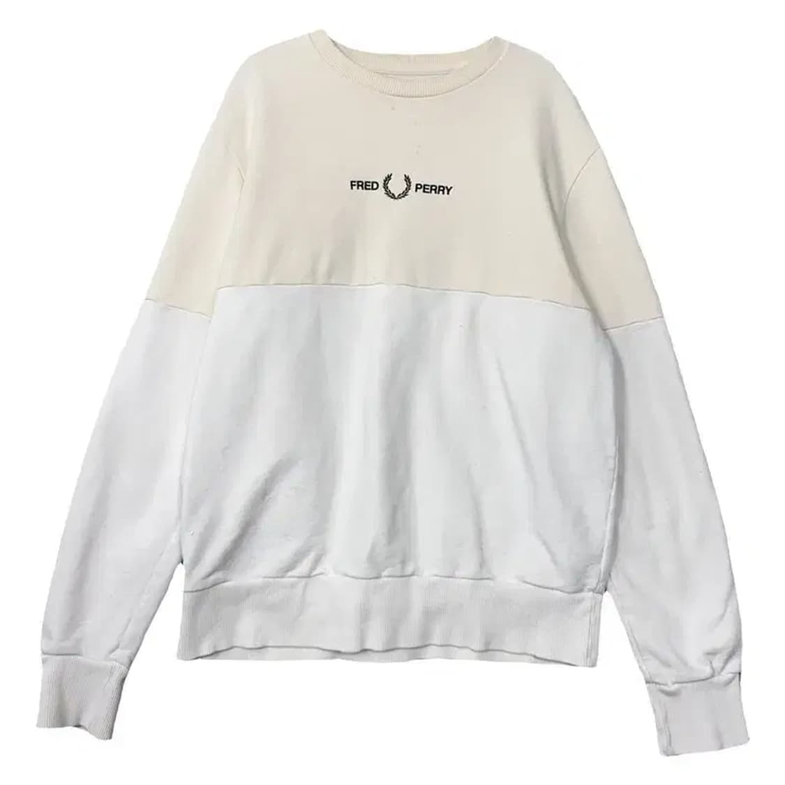 프레드페리 프린팅 크림 맨투맨 L 상품이미지1