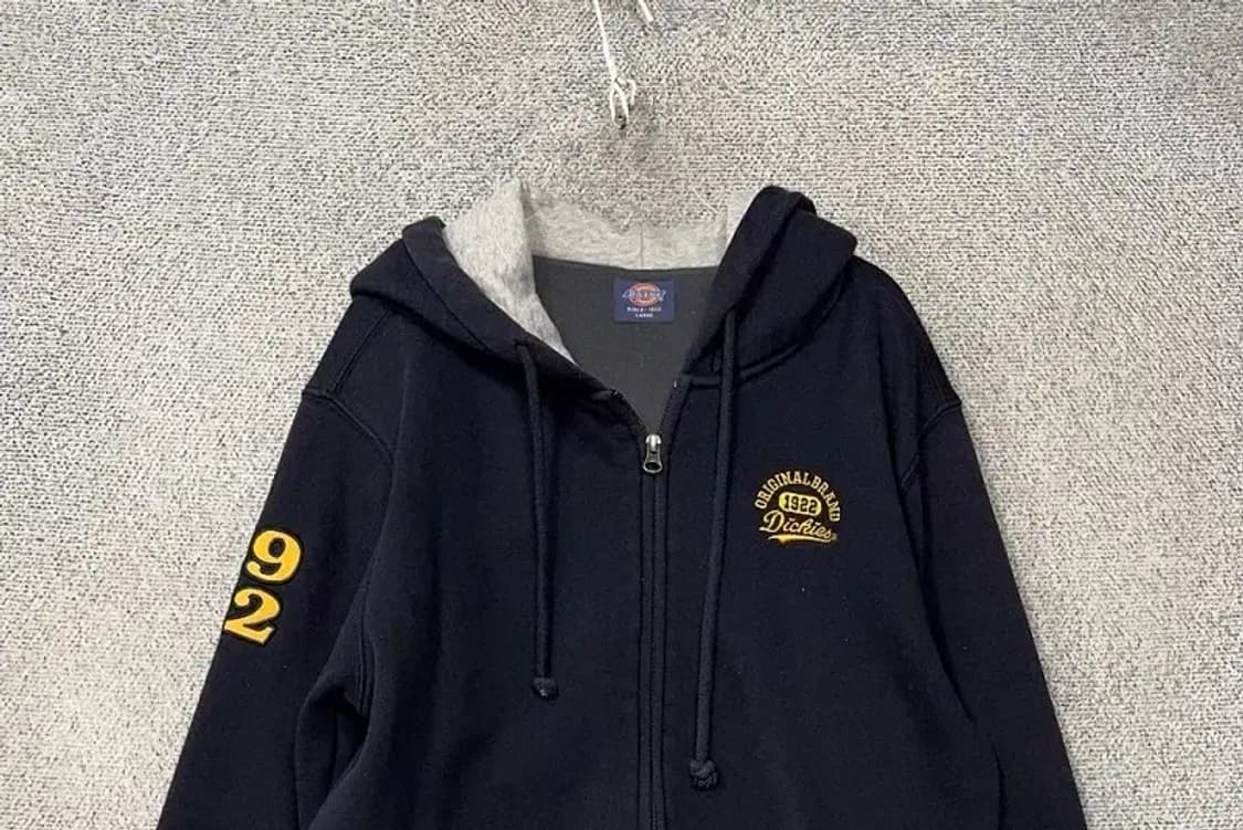 디키즈 네이비 로고 후드 집업 LARGE 상품이미지3