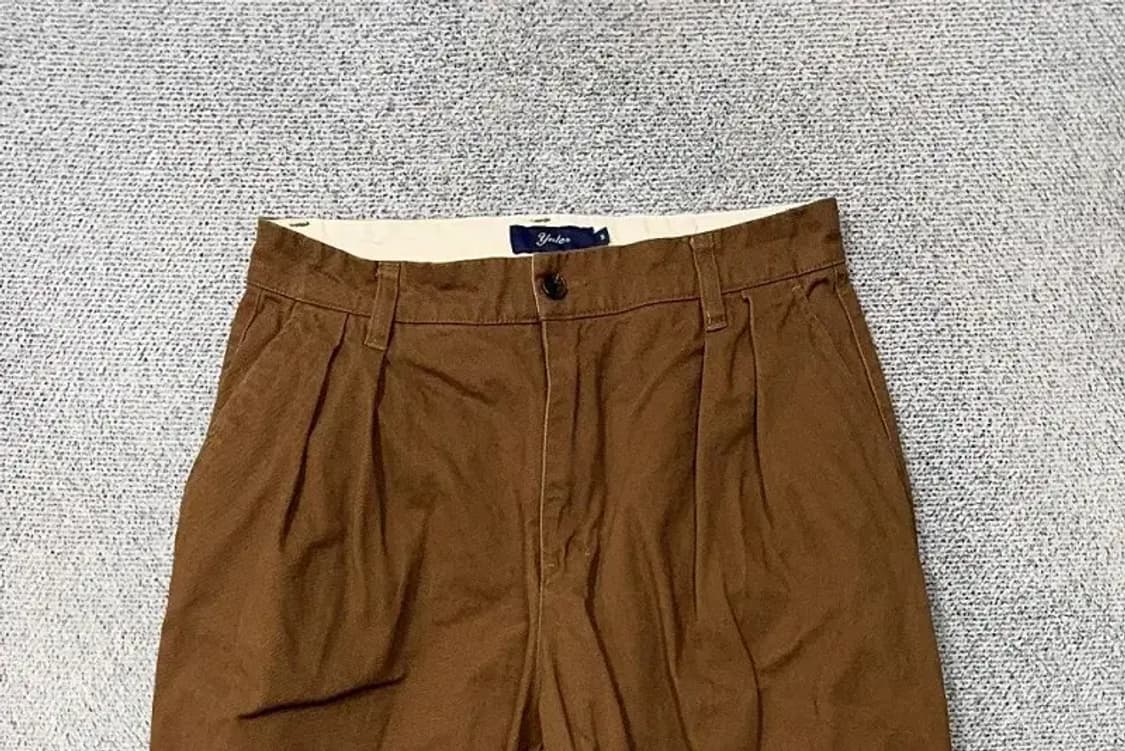 예일 투턱 브라운 치노팬츠 S 상품이미지3