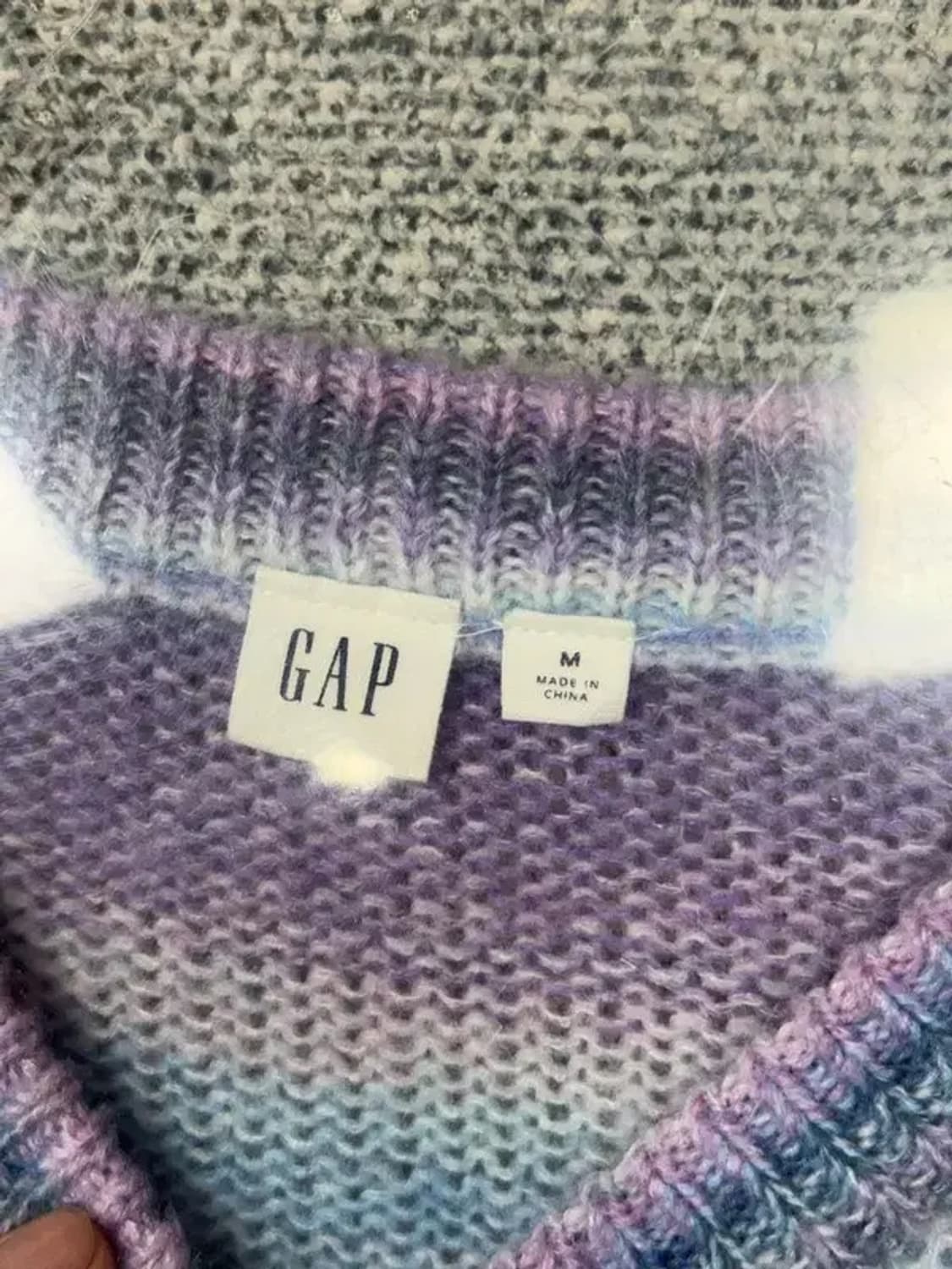 갭 스트라이프 다채색 빈티지 아크릴 니트 M 상품이미지7