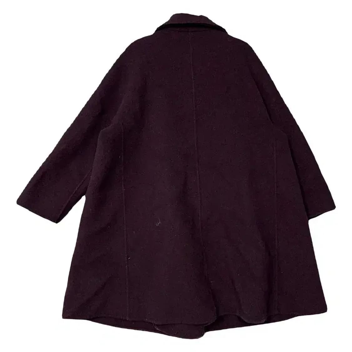 라인 버건디 클래식 오버핏 울 코트 55 상품이미지2