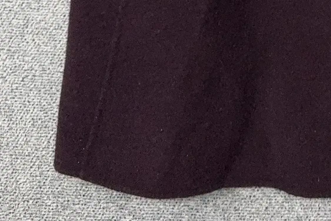 라인 버건디 클래식 오버핏 울 코트 55 상품이미지5