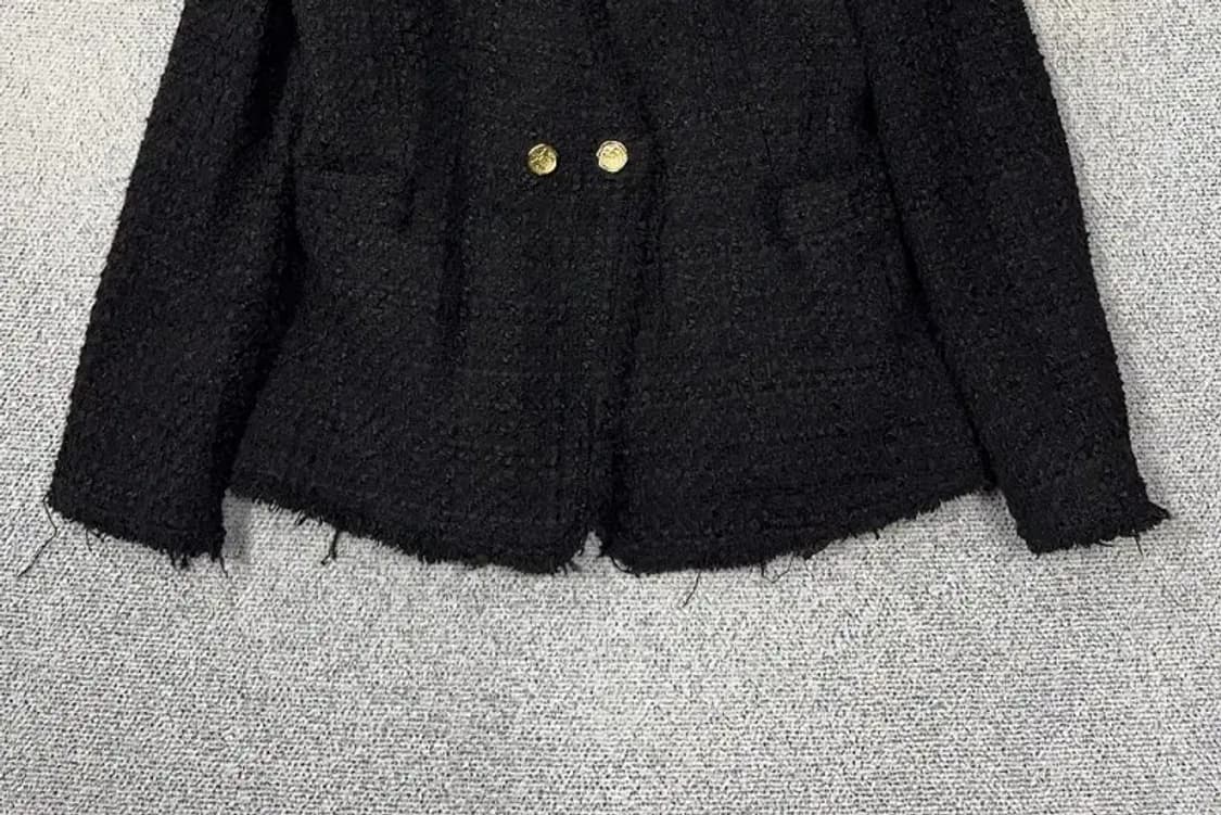 자라 블랙 금방 트위드 블레이저 M 상품이미지4