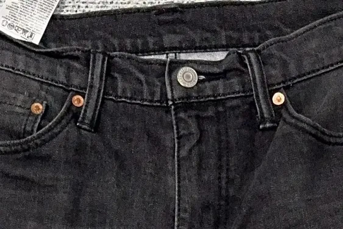 리바이스 511 흑청 워싱 데님 팬츠 32 상품이미지5