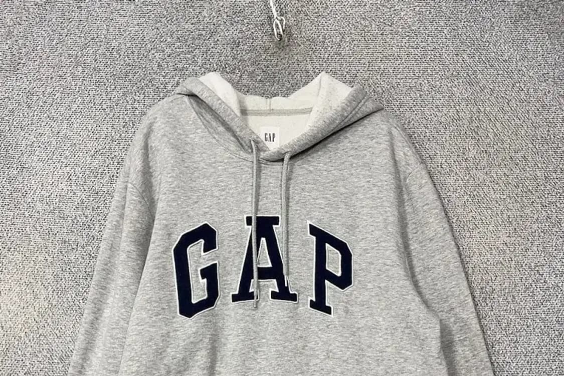 갭 로고 그레이 후드티 L 상품이미지3