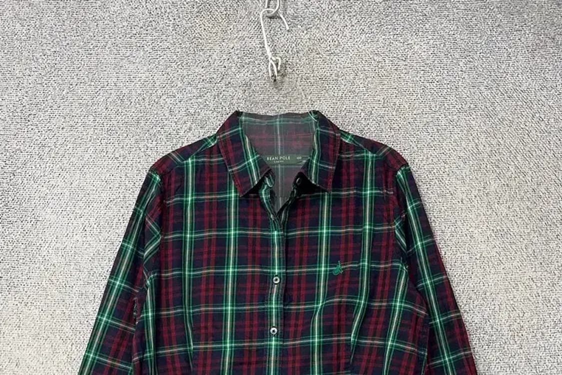 빈폴 체크 레드 그린 셔츠 100 상품이미지3