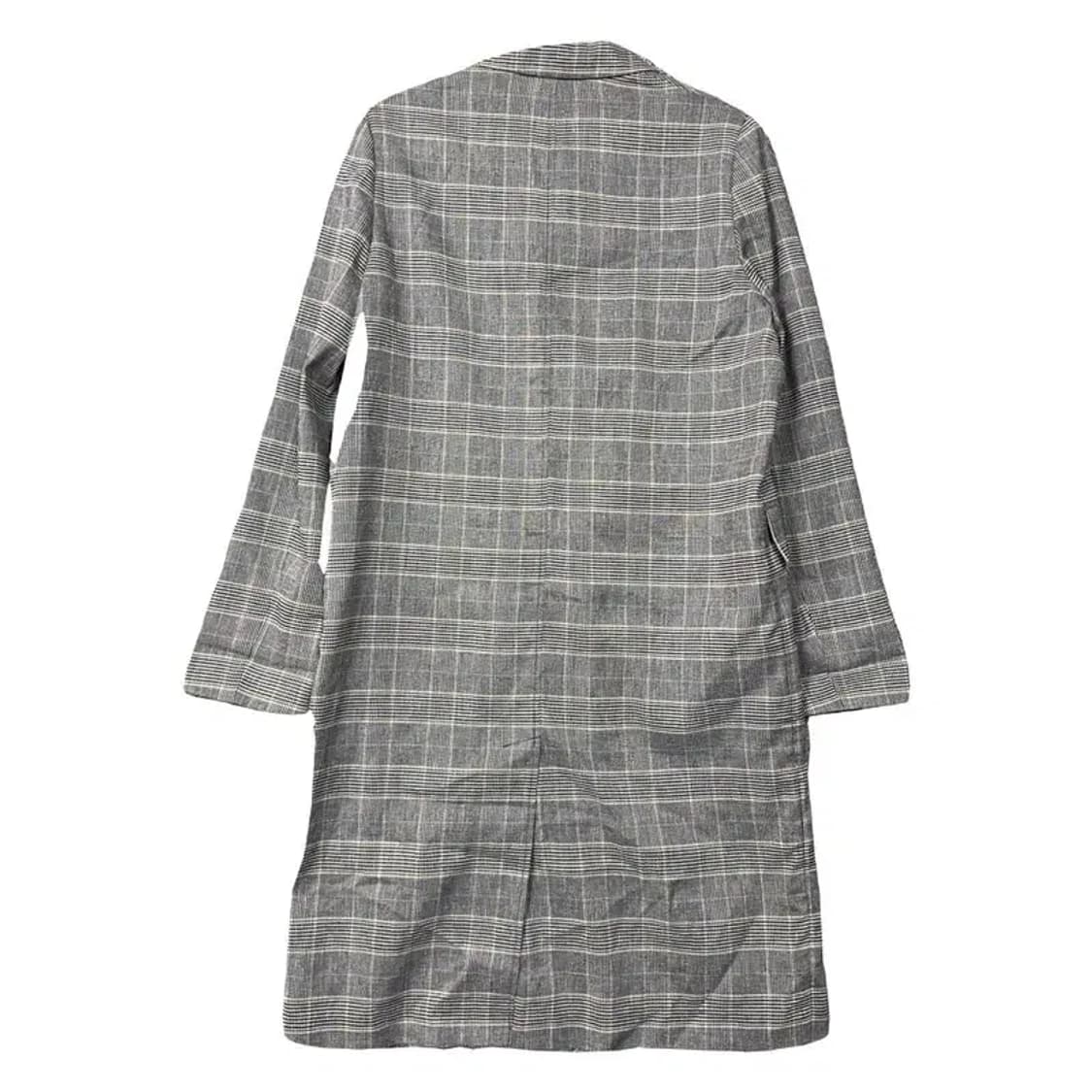 듀엘 체크 라이트 그레이 투버튼 코트 XL 상품이미지2