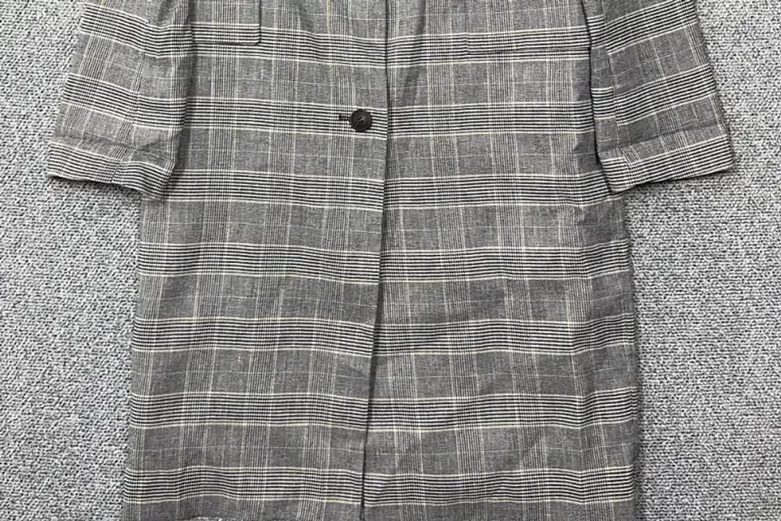 듀엘 체크 라이트 그레이 투버튼 코트 XL 상품이미지4