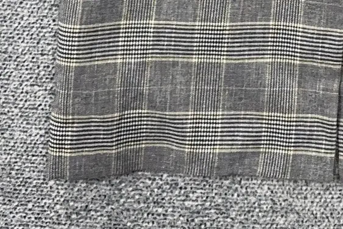 듀엘 체크 라이트 그레이 투버튼 코트 XL 상품이미지5