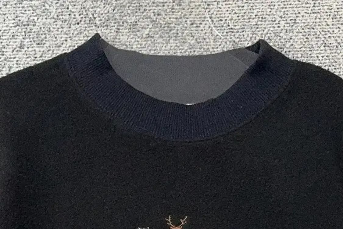 후아유 블랙 센터 로고 맨투맨 M 상품이미지5