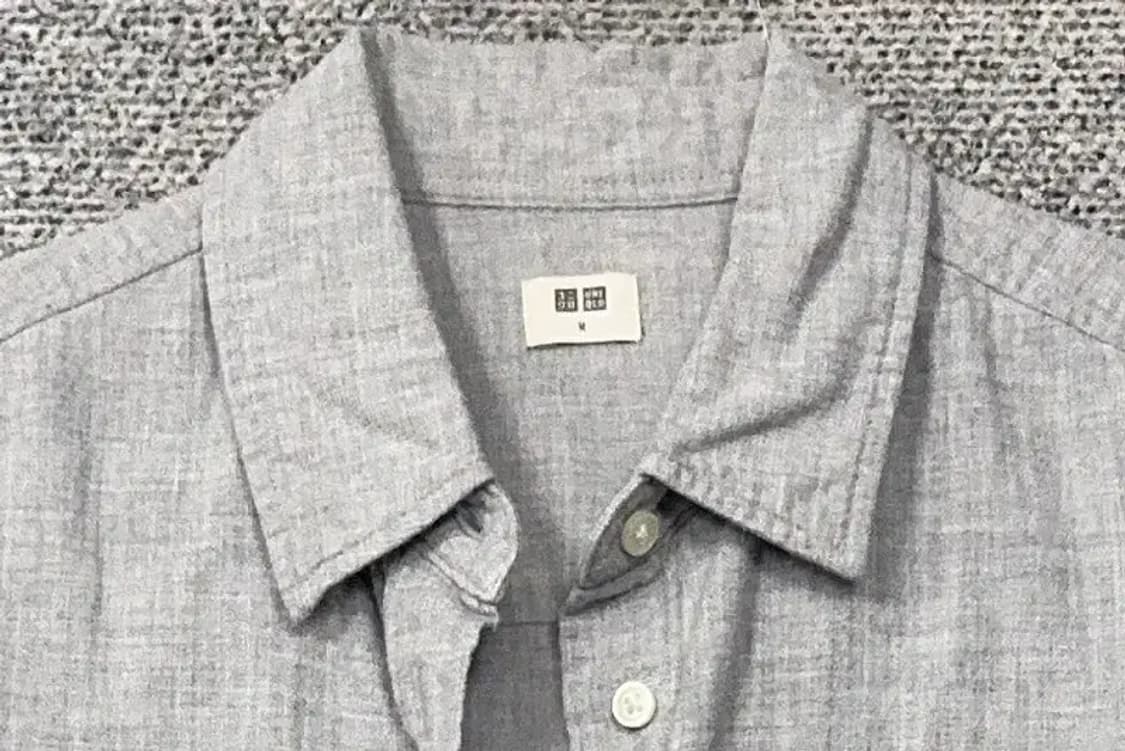 유니클로 라이트 그레이 포켓 셔츠 L 상품이미지5