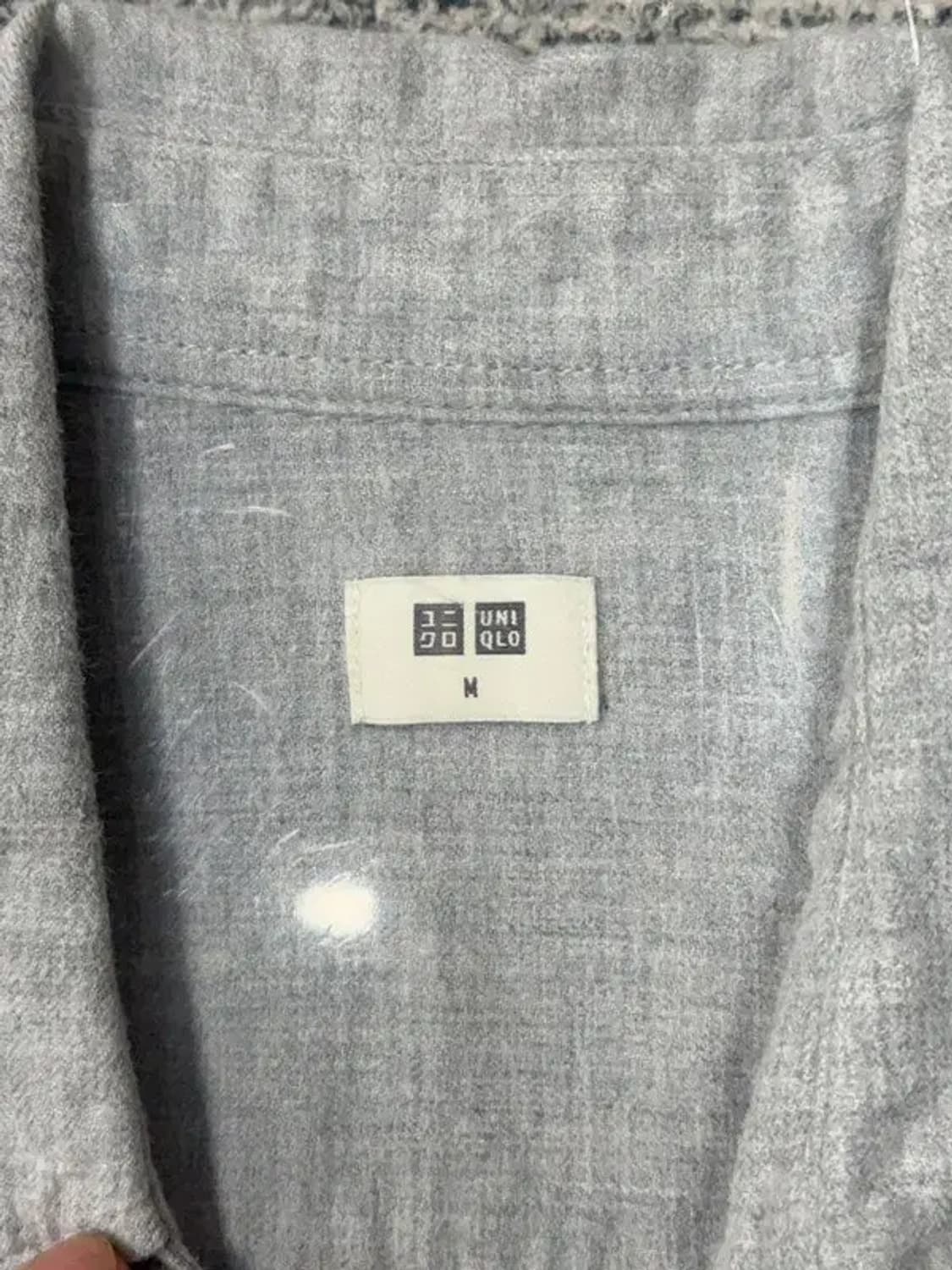유니클로 라이트 그레이 포켓 셔츠 L 상품이미지6