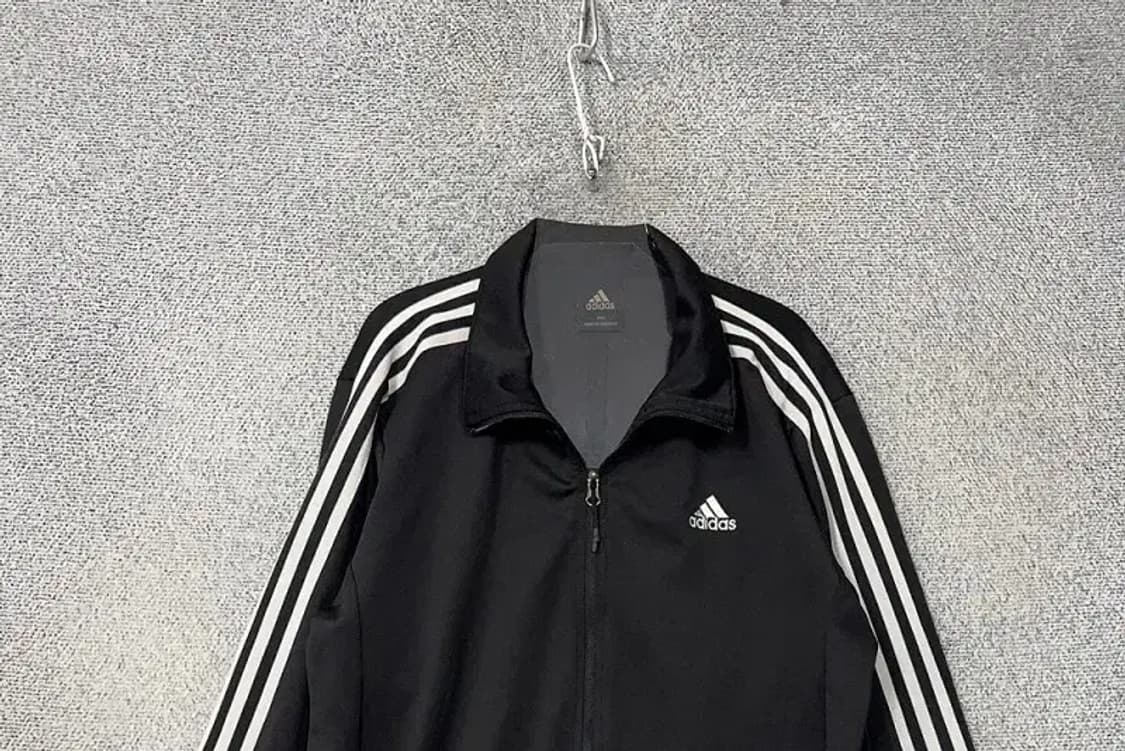 아디다스 검흰 로고 삼선 트랙탑 집업 저지 2XL 상품이미지3
