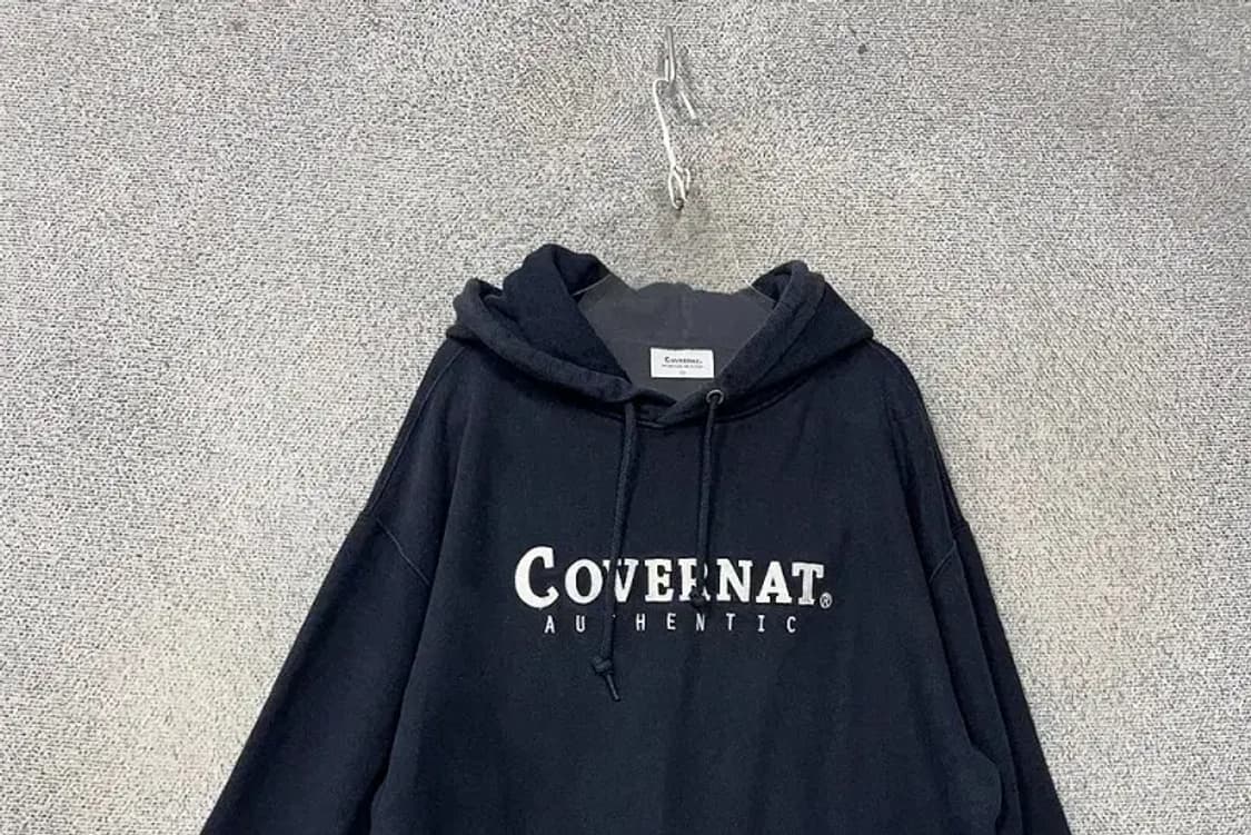 커버낫 로고 네이비 후드티 L 상품이미지3