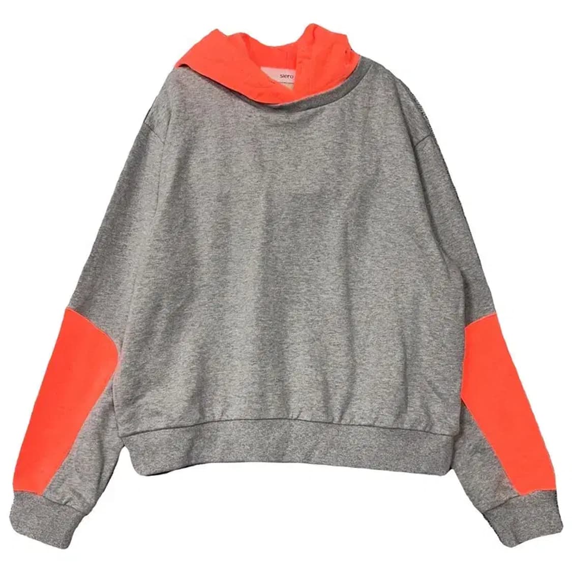 시에로 라이트 그레이 오렌지 투톤 후드티 1(F) 상품이미지1