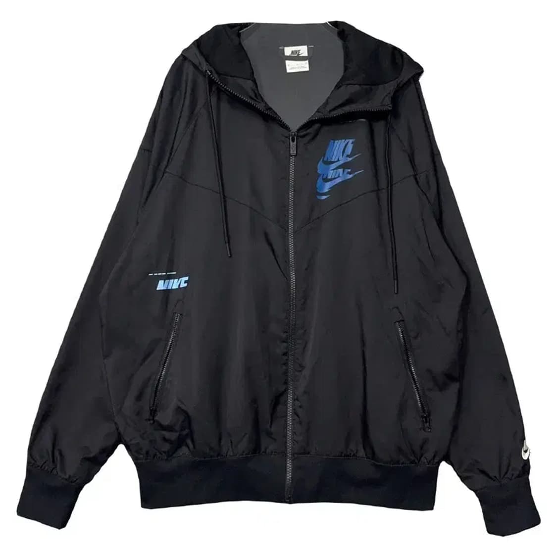 나이키 블랙 로고 프린팅 기능성 후드 바람막이 M 상품이미지1