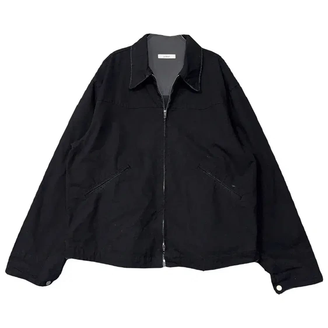 남성 투웨이 캐주얼 블랙 해링턴 자켓 XL 상품이미지1