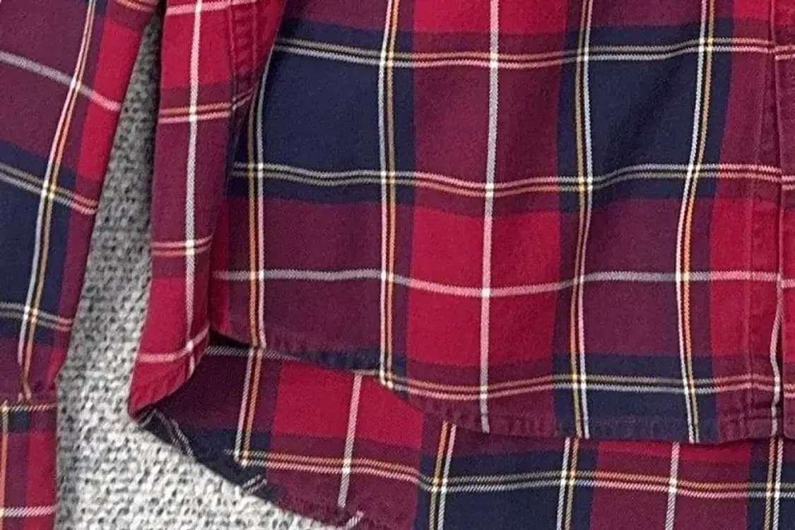 해지스 체크 레드 셔츠 L 상품이미지5