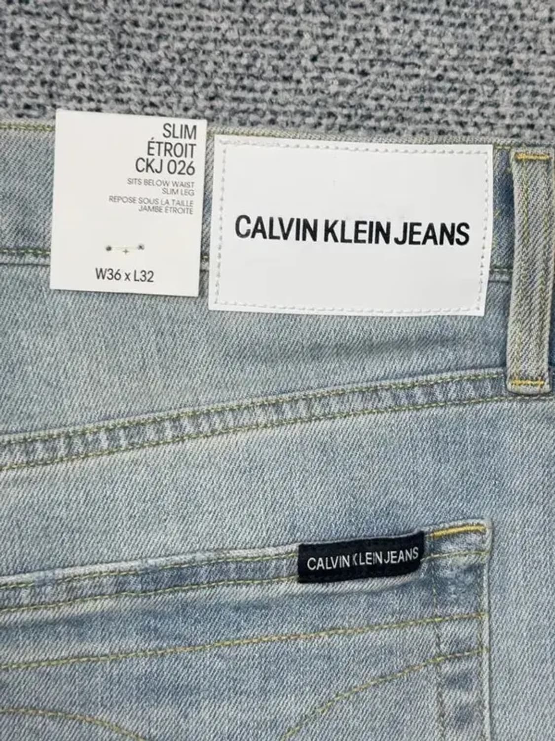 [새상품]캘빈클라인 라이트 블루 청바지 36 x 32 상품이미지9