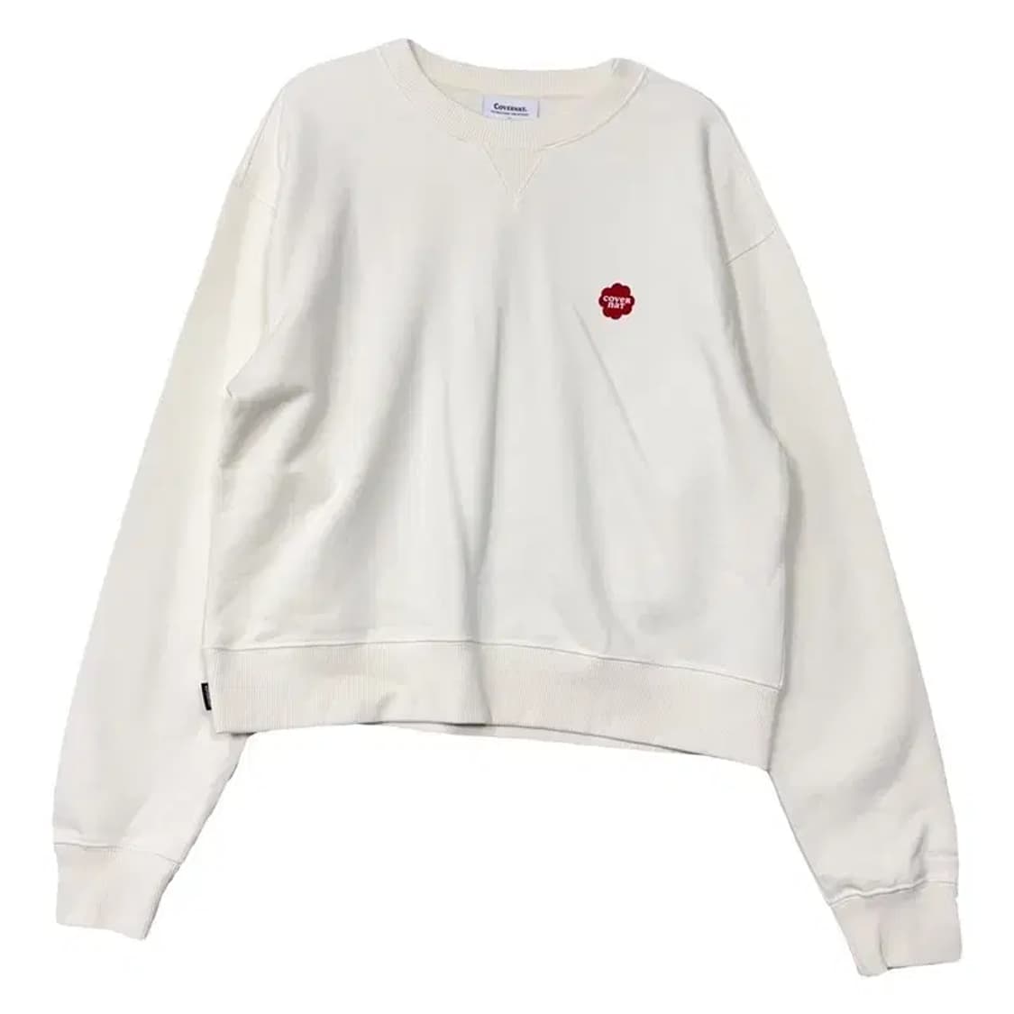 커버낫 크림 화이트 캐주얼 로고 맨투맨 WM 상품이미지1