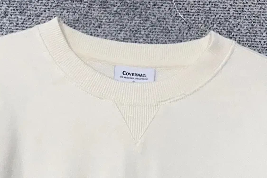 커버낫 크림 화이트 캐주얼 로고 맨투맨 WM 상품이미지5