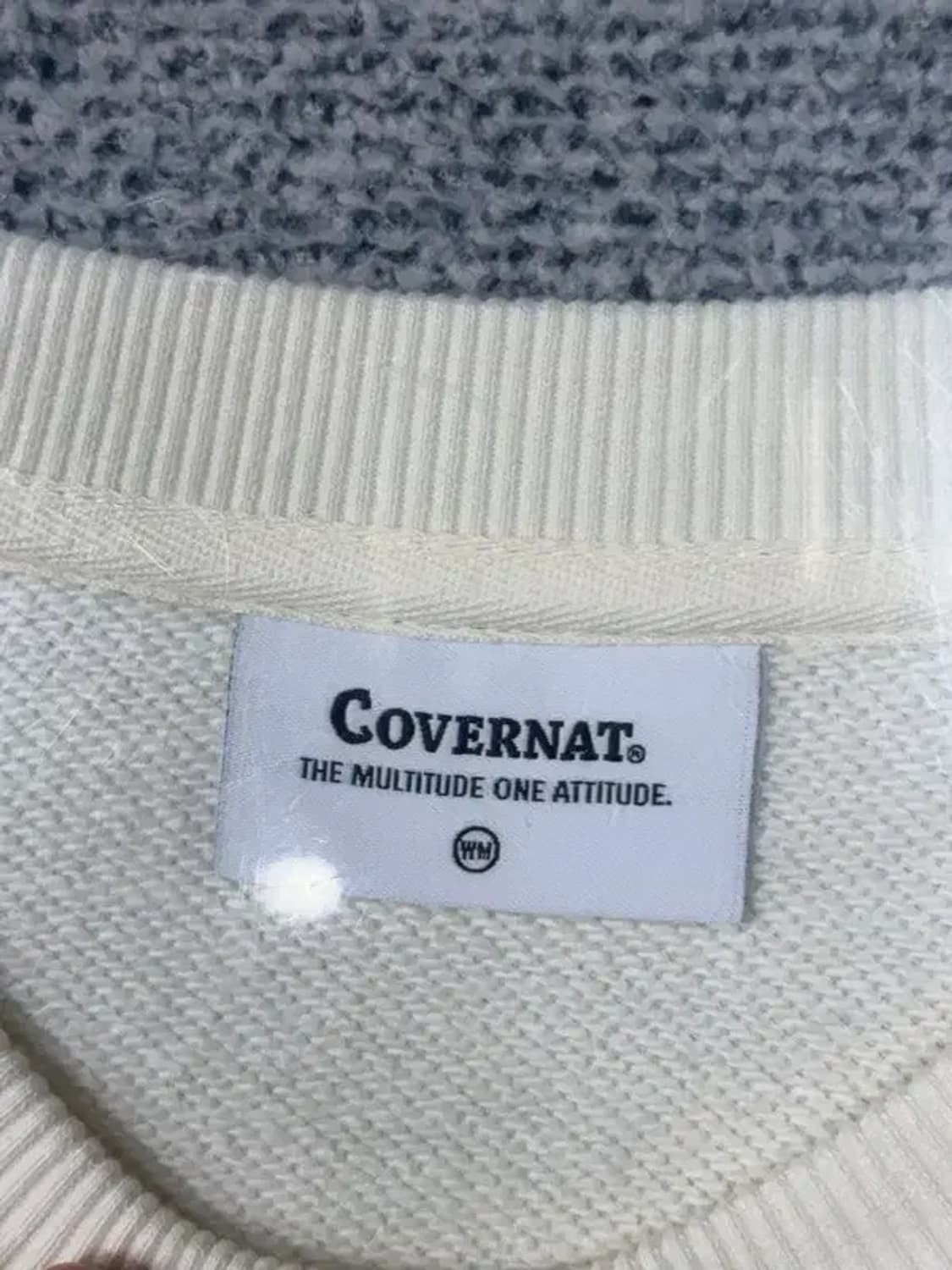 커버낫 크림 화이트 캐주얼 로고 맨투맨 WM 상품이미지7