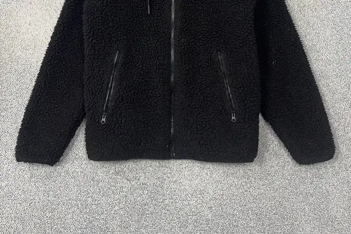 휠라 블랙 뽀글이 후리스 후드집업 SMALL 상품이미지4