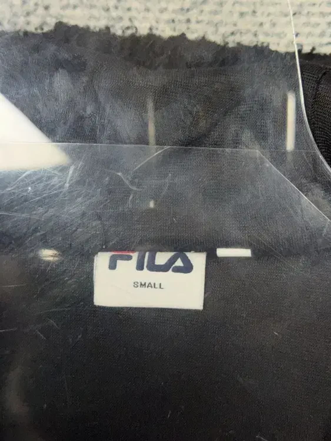 휠라 블랙 뽀글이 후리스 후드집업 SMALL 상품이미지5