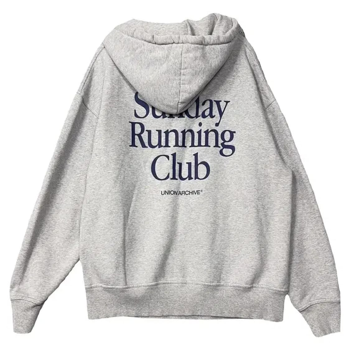 유니온 아카이브 라이트 그레이 로고 후드티 M 상품이미지2