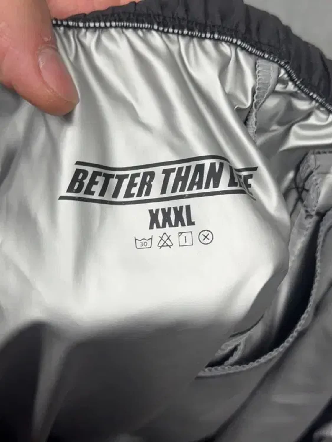 베러 댄 라이프 그레이 로고 기능성 땀복 조거팬츠 XXXL 상품이미지6