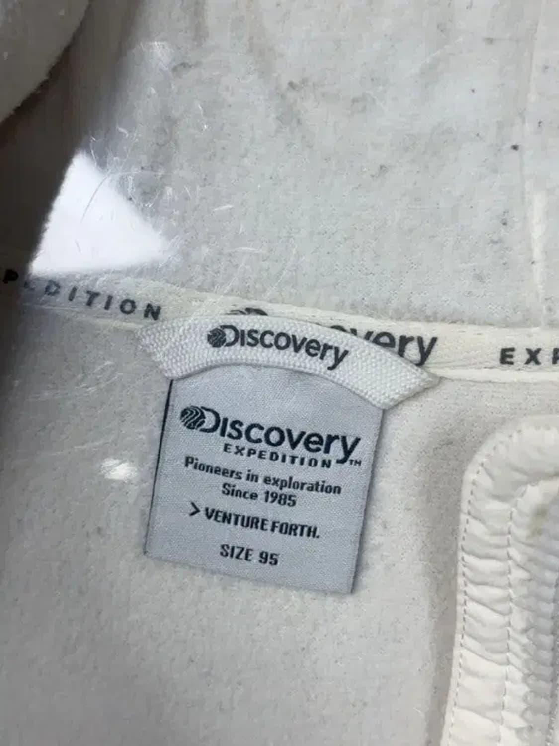 디스커버리 화이트 뽀글이 후리스 점퍼 95 상품이미지6