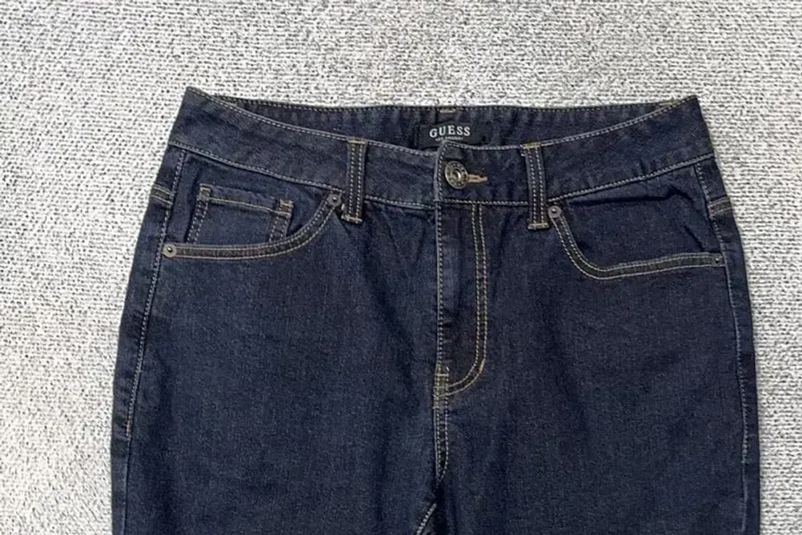 게스 삼각 로고 진청 캐주얼 청바지 76(30) 상품이미지3