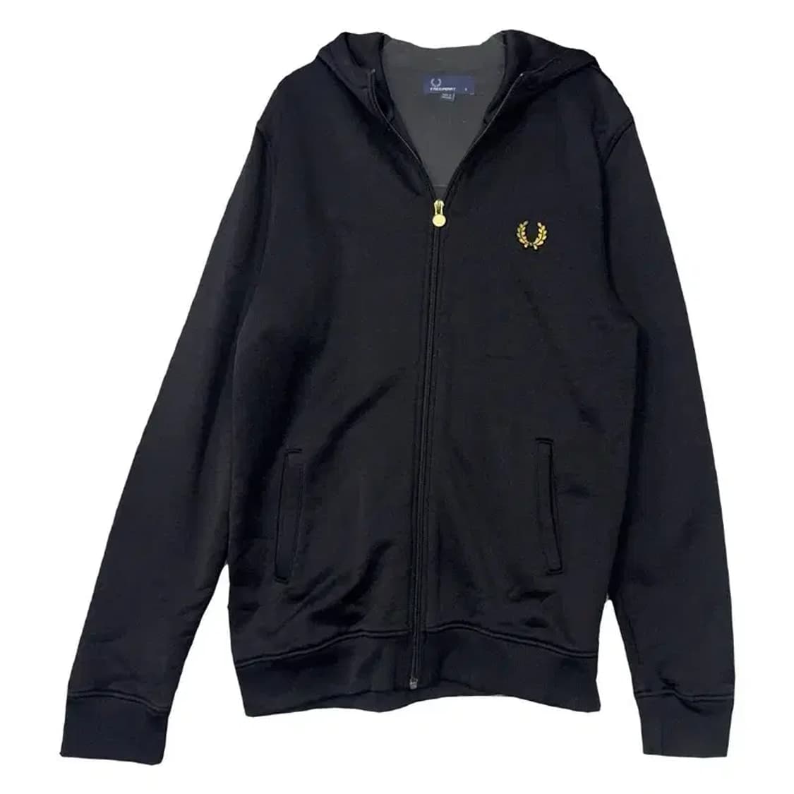 프레드페리 블랙 로고 후드 집업 S 상품이미지1