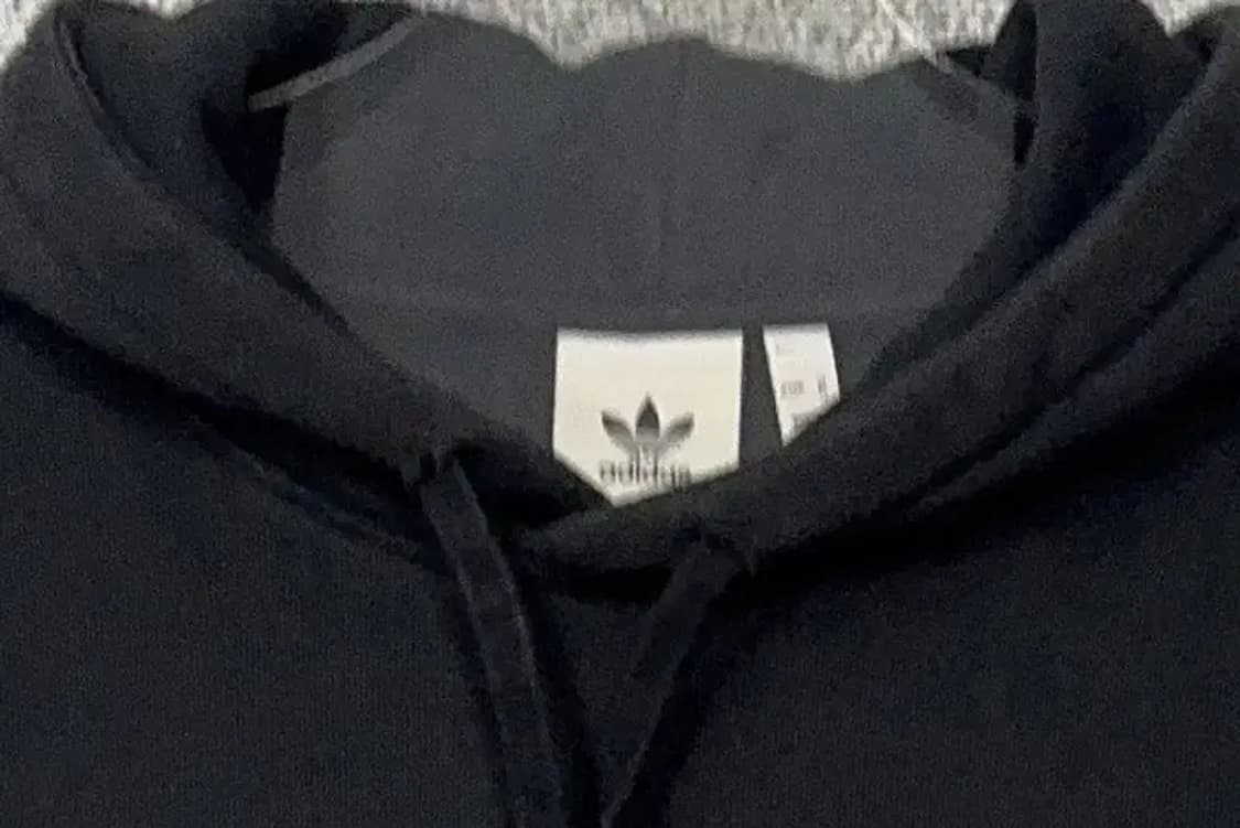 아디다스 블랙 불꽃 로고 후드티 M 상품이미지5