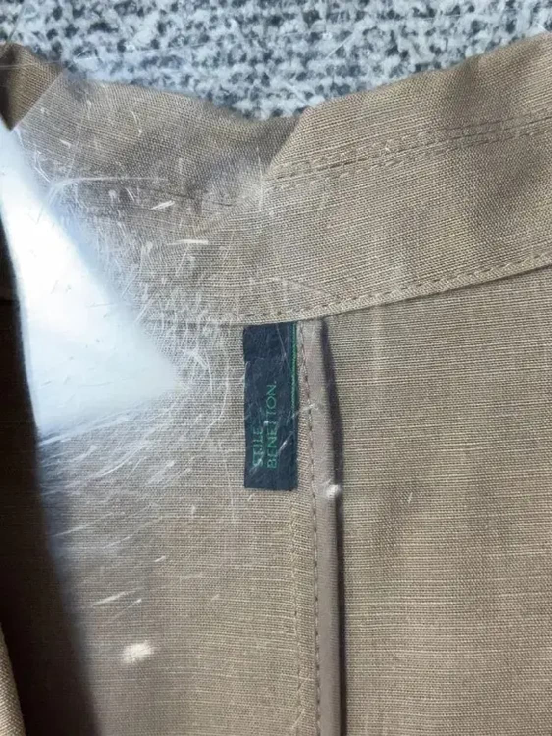 베네통 베이지 오버핏 코트 44 상품이미지6