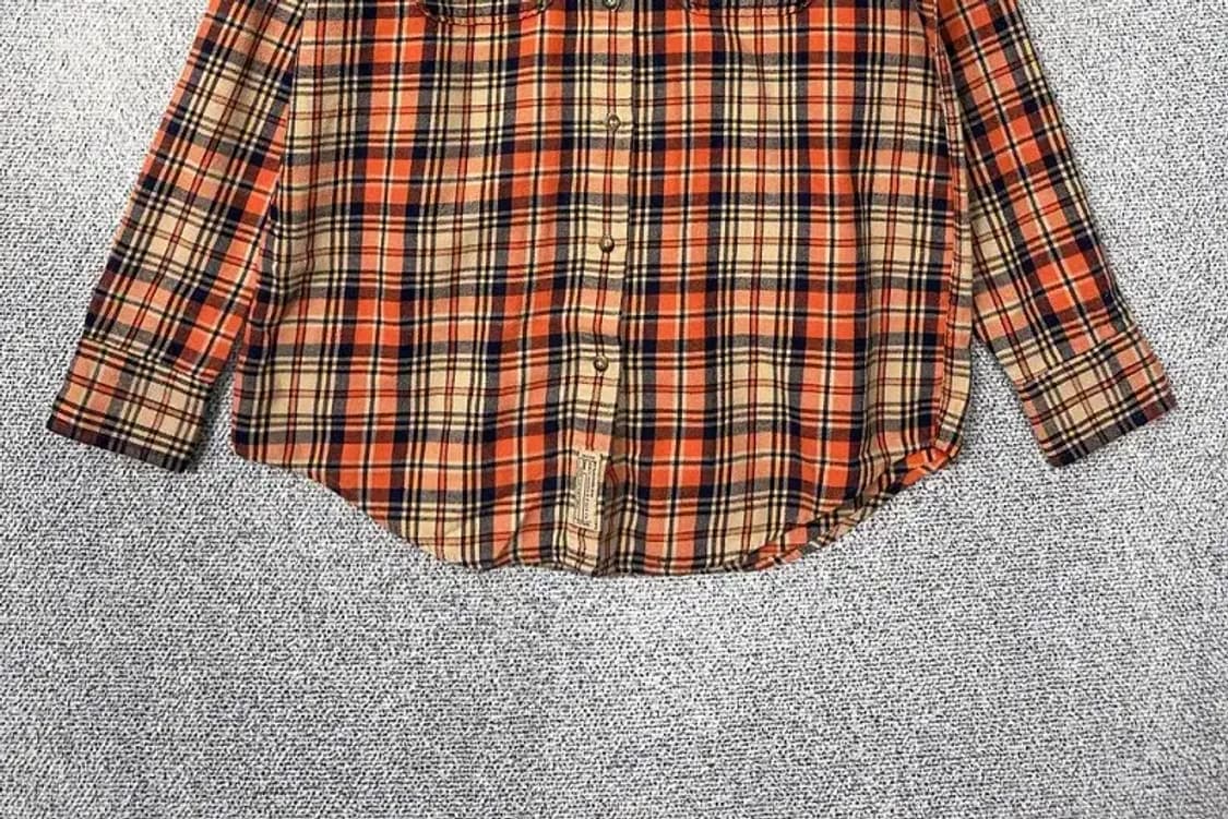 아베크롬비 체크 오렌지 빈티지 셔츠 S 상품이미지4